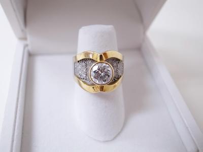 ダイヤモンド買い取り (1.0ct コンビ 指輪)藤沢市石川