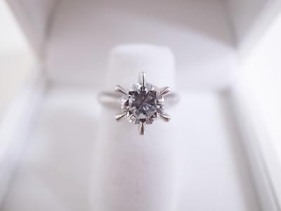 ダイヤモンドリング買取 (0.508ct プラチナ 立て爪リング)横浜市瀬谷区