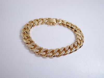 金ブレス買取 (ブレスレット ダイヤモンド付き 喜平)横浜市泉区