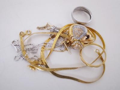 アクセサリー買取り (K18 ネックレス リング)藤沢市石川