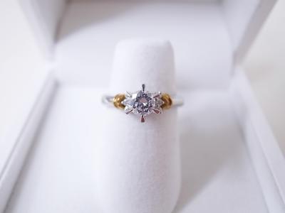 ダイヤモンドリング買取 (コンビ 指輪 0.3ct)藤沢市獺郷